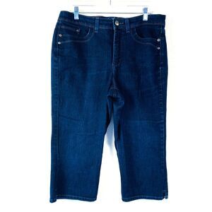 Gloria Vanderbilt Stretch Capri Denim Jeans Womens Size‎ 12 Blue Zip Close